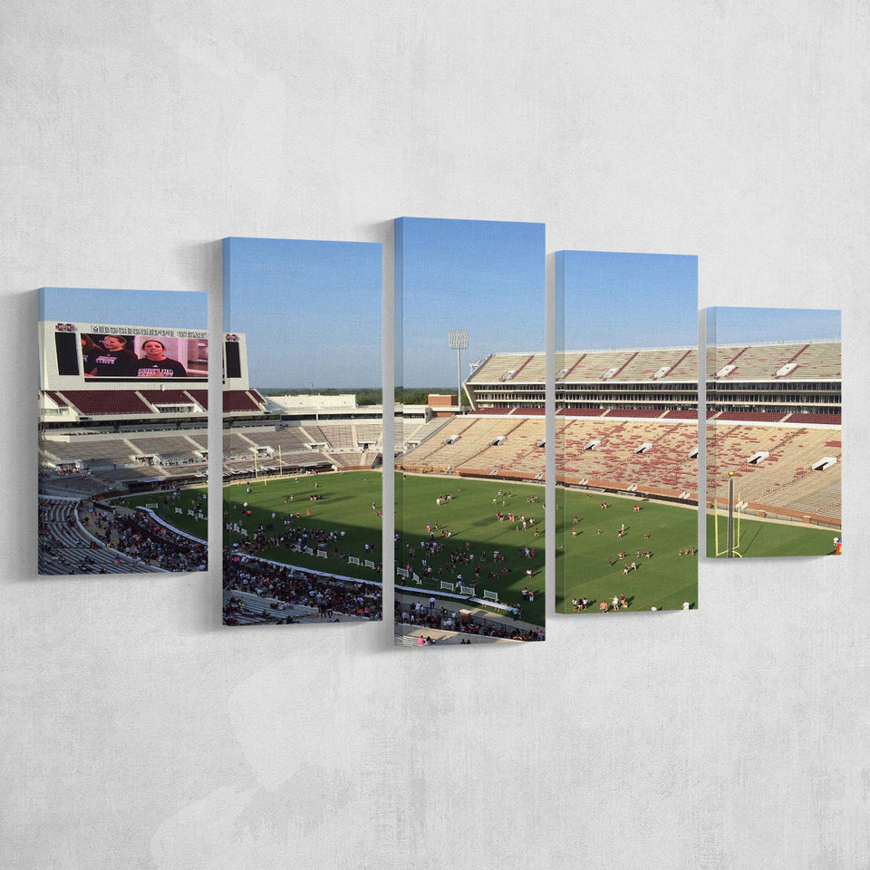 Mississippi State Bulldogs Stadium Canvas Prints Devis Wade Stadium Wall,Multi Panels,Sport Stadium Art Prints, Fan Gift