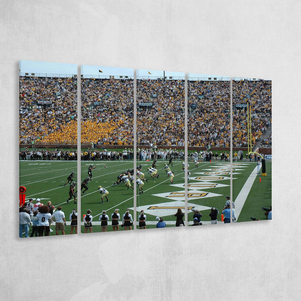 Missouri Tigers Stadium Canvas Prints Faurot Field Wall Art American,Multi Panels B,Sport Stadium Art Prints, Fan Gift