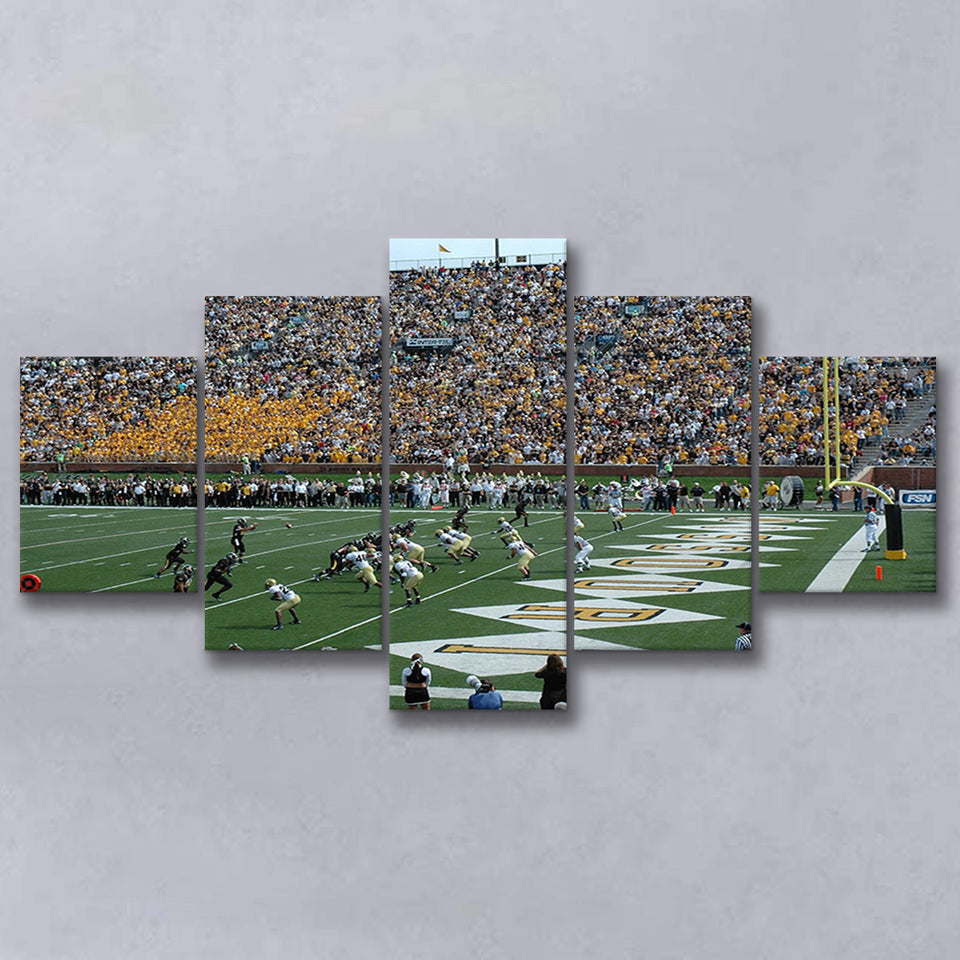 Missouri Tigers Stadium Canvas Prints Faurot Field Wall Art American,Multi Panels,Sport Stadium Art Prints, Fan Gift