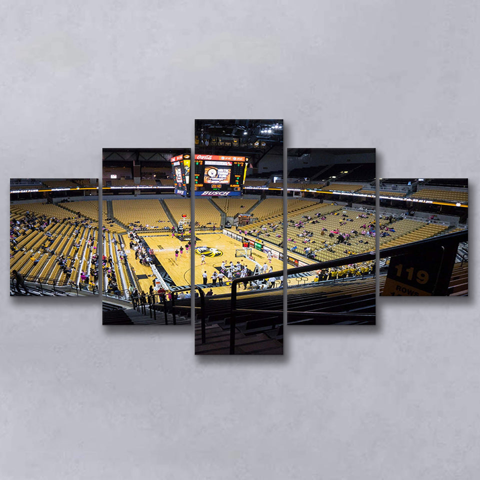 Missouri Tigers Stadium Canvas Prints Mizzou Arena Wall Art Basketball,Multi Panels,Sport Stadium Art Prints, Fan Gift