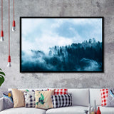 Misty Forest Foggy Forest Print Large Framed Art Prints Wall Decor - Painting Art,Framed Picture,For Sale, Ready to hang