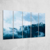Misty Forest Foggy Forest Print Large Extra Large Canvas Prints Multi Panels B Wall Art Prints Home Decor