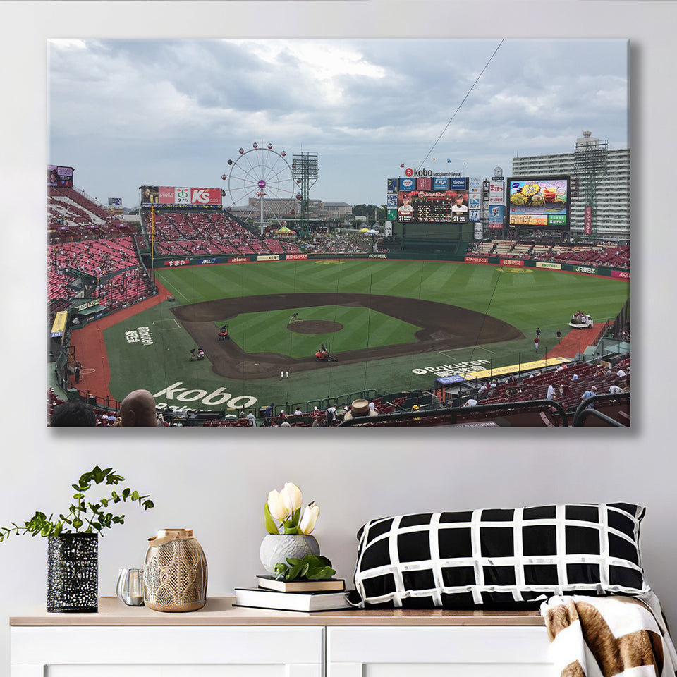 Miyagi Baseball Stadium, Stadium Canvas, Sport Art, Gift for him, Fan Gift, Canvas Prints Wall Art Decor