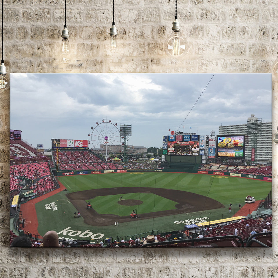 Miyagi Baseball Stadium, Stadium Canvas, Sport Art, Gift for him, Fan Gift, Canvas Prints Wall Art Decor