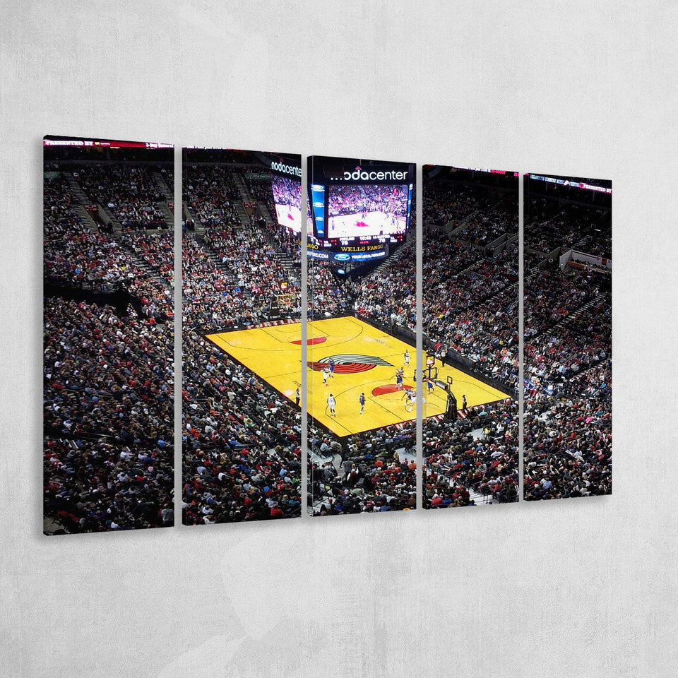 Moda Center Stadium Canvas Prints Portland Trail Blazers Wall Art,Multi Panels B,Sport Stadium Art Prints, Fan Gift