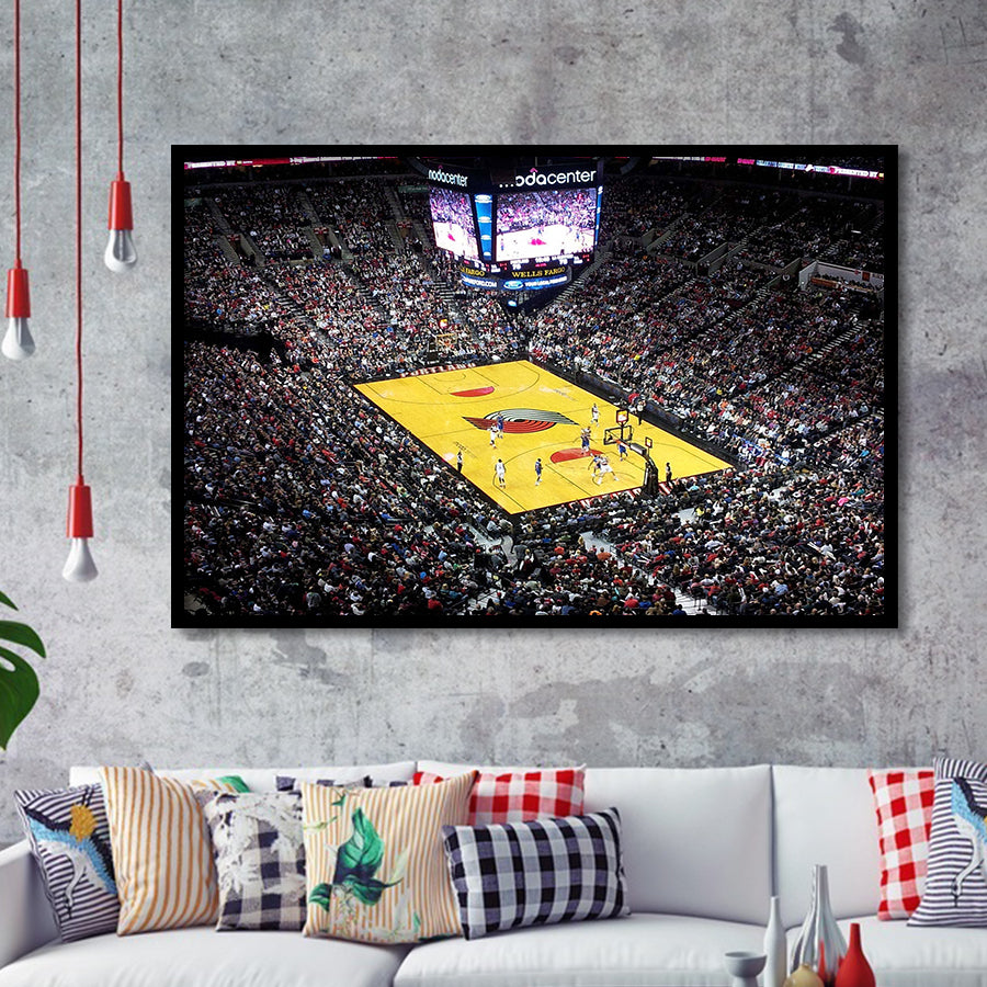 Moda Center Stadium Art Prints Portland Trail Blazers Wall Art,Sport Stadium Art Prints, Fan Gift, Wall Decor