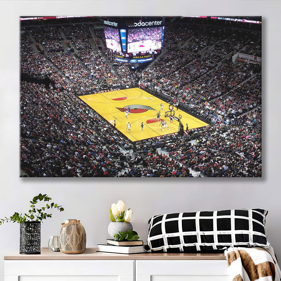 Moda Center Stadium Canvas Prints Portland Trail Blazers Wall Art,Sport Stadium Art Prints, Fan Gift, Wall Decor
