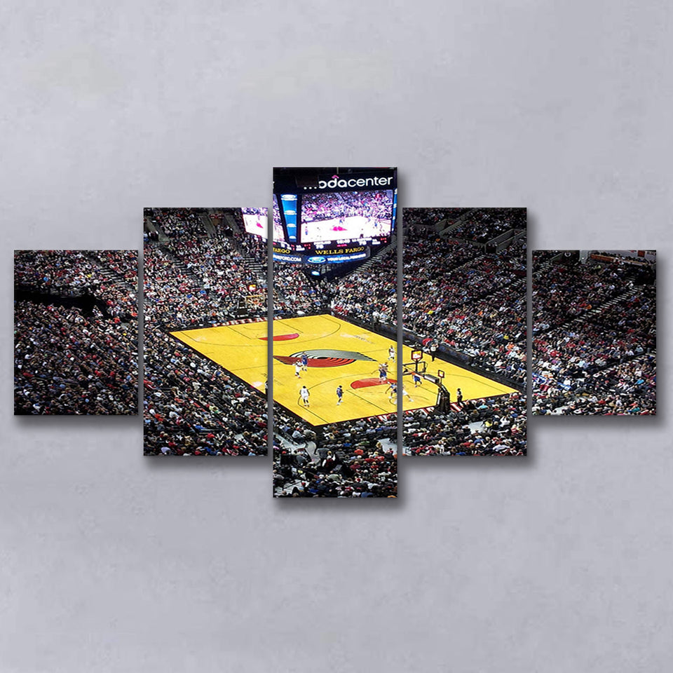 Moda Center Stadium Canvas Prints Portland Trail Blazers Wall Art,Multi Panels,Sport Stadium Art Prints, Fan Gift