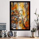 Modern Indigenous Abstract Art Framed Art Prints Wall Decor, Framed Picture, Large Picture