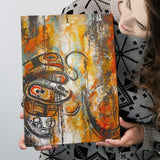 Modern Indigenous Abstract Art Canvas Prints Wall Art, Home Living Room Decor, Large Canvas