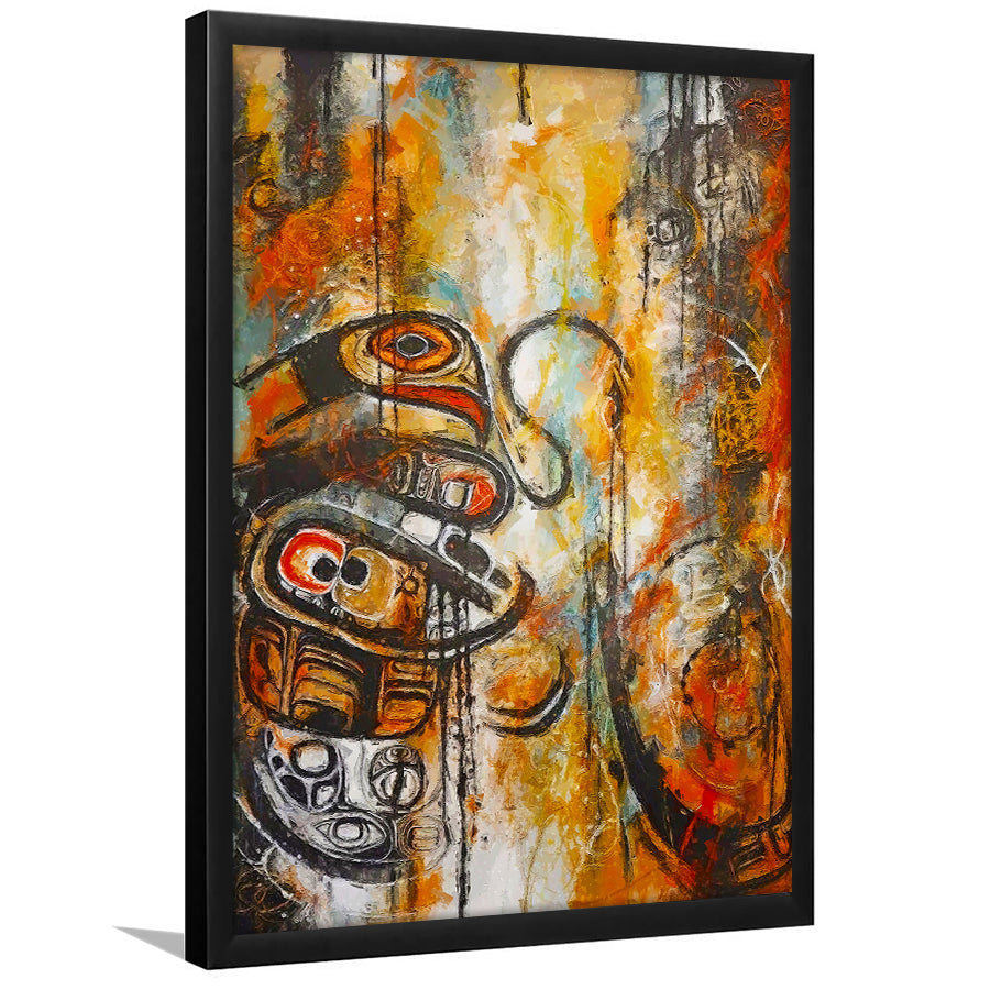 Modern Indigenous Abstract Art Framed Art Prints Wall Decor, Framed Picture, Large Picture