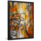 Modern Indigenous Abstract Art Framed Art Prints Wall Decor, Framed Picture, Large Picture