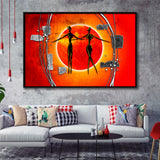 Modern African Framed Canvas Prints Wall Art Decor, Framed Picture, Floating Frame