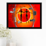 Modern African Framed Canvas Prints Wall Art Decor, Framed Picture, Floating Frame