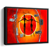 Modern African Framed Canvas Prints Wall Art Decor, Framed Picture, Floating Frame