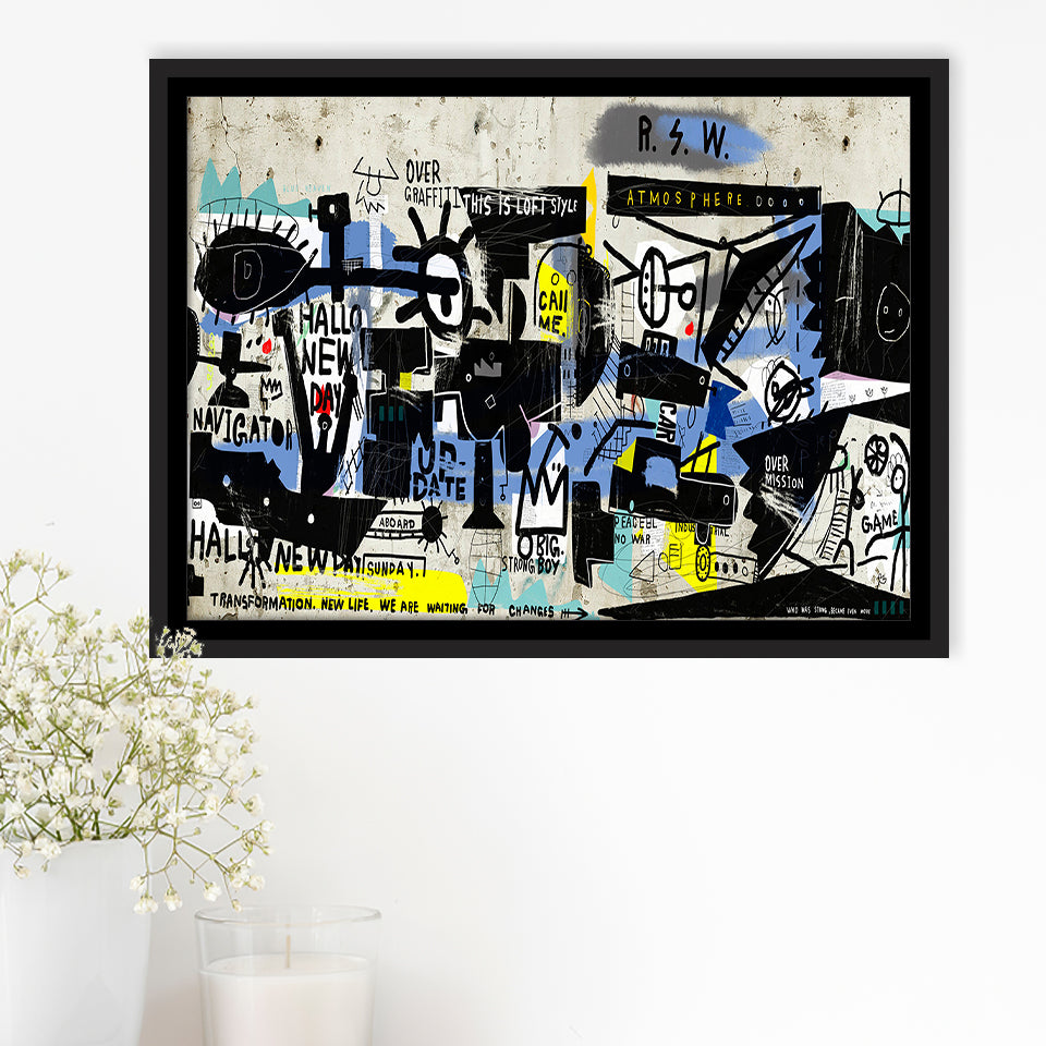 Modern Wall Art Framed Canvas Prints Wall Art Decor, Framed Picture, Floating Frame