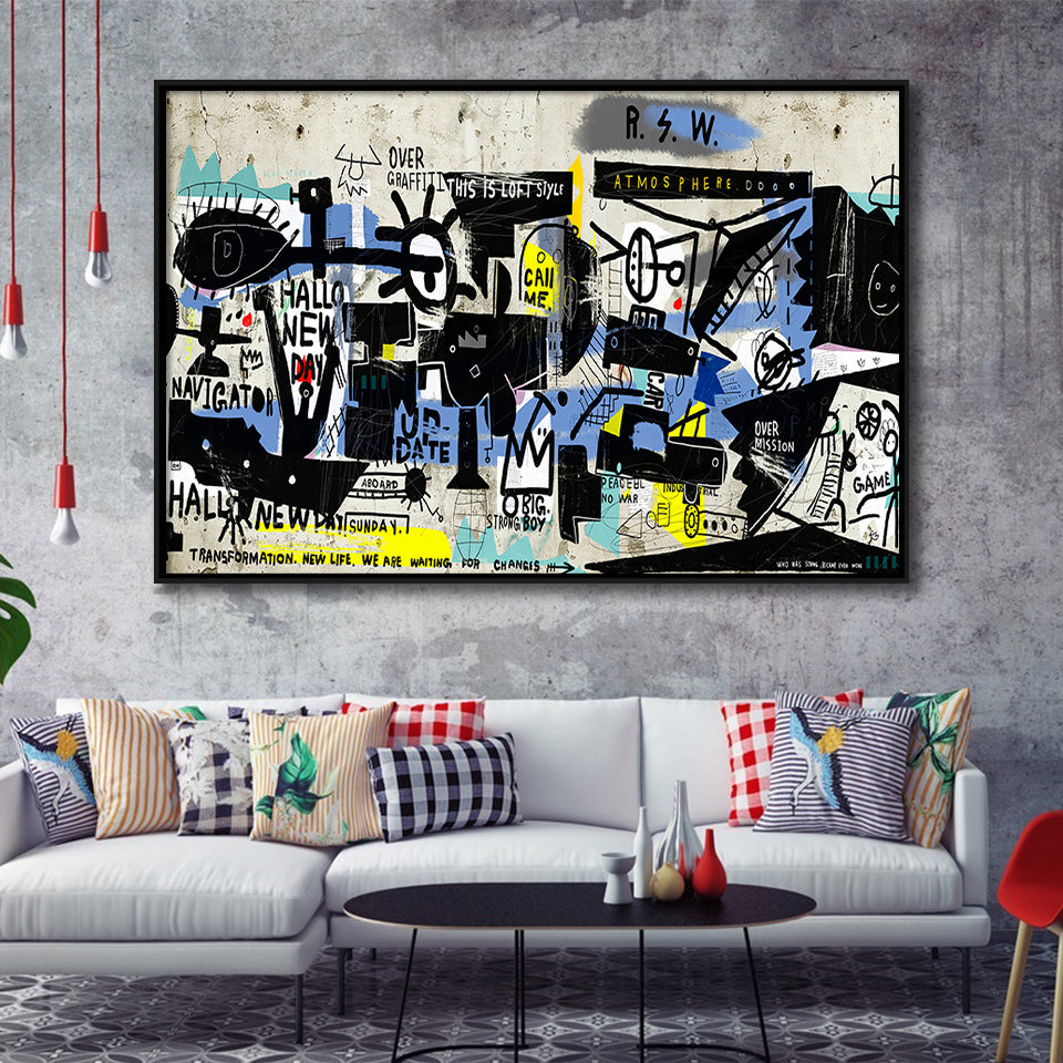 Modern Wall Art Framed Canvas Prints Wall Art Decor, Framed Picture, Floating Frame