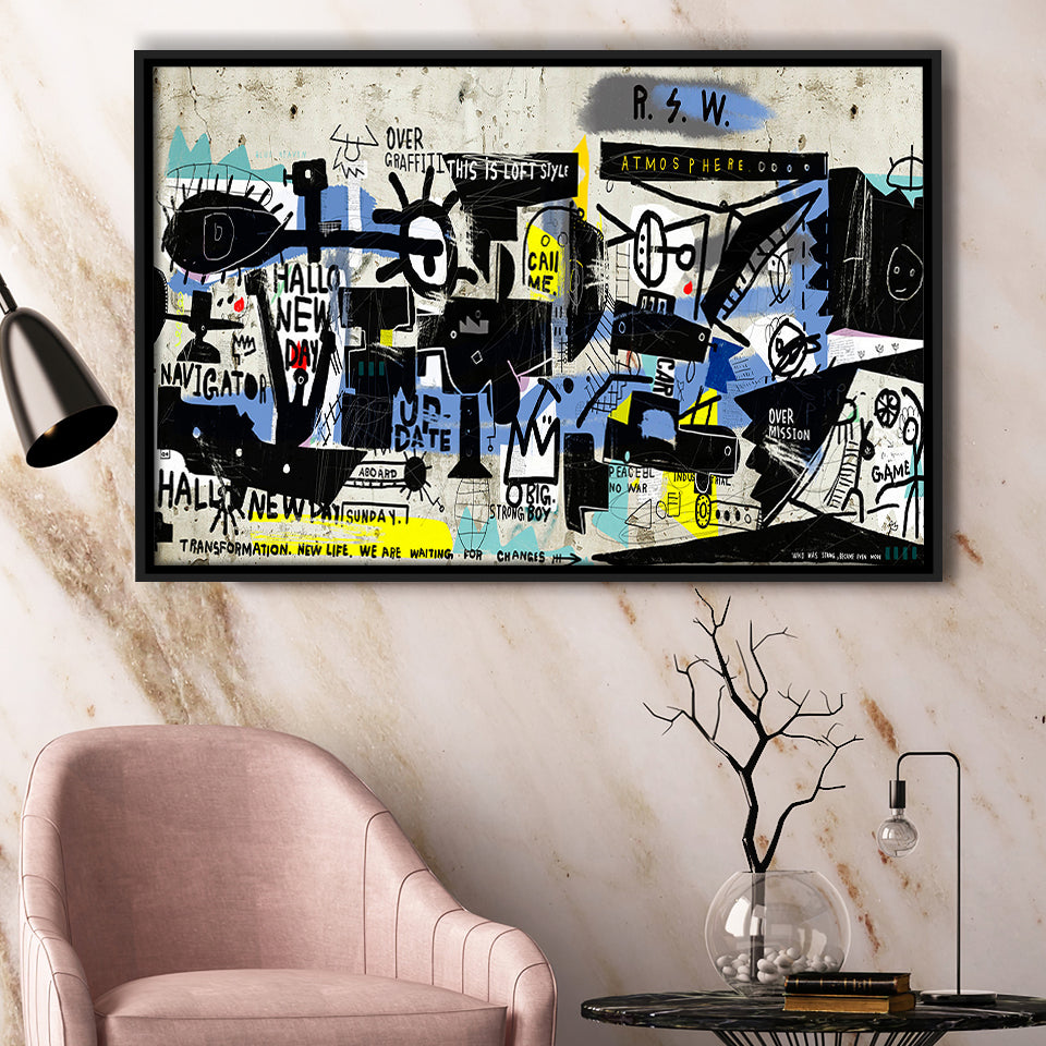 Modern Wall Art Framed Canvas Prints Wall Art Decor, Framed Picture, Floating Frame