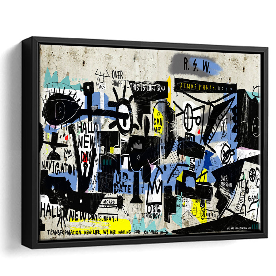 Modern Wall Art Framed Canvas Prints Wall Art Decor, Framed Picture, Floating Frame