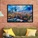 Monaco Wall Art, Monaco, Abstract Monaco Painting, Framed Art Prints Wall Art Home Decor, Ready to Hang