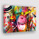 Monkey Colorfull Street Art Canvas Banksy Style Landscape Canvas Prints Wall Art Home Decor - Painting Canvas, Ready to hang