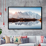 Mont Blanc France Highest Mountain Alps Europe Stunning Picture Framed Art Prints Wall Art Decor, Framed Picture