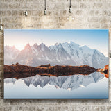 Mont Blanc France Highest Mountain Alps Europe Stunning Picture Canvas Prints Wall Art Decor - Painting Canvas,Home Decor