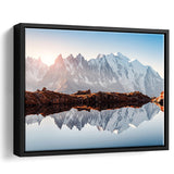 Mont Blanc France Highest Mountain Alps Europe Stunning Picture Framed Canvas Prints Wall Art Decor, Framed Picture
