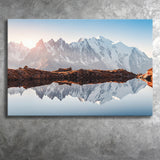 Mont Blanc France Highest Mountain Alps Europe Stunning Picture Canvas Prints Wall Art Decor - Painting Canvas,Home Decor