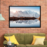 Mont Blanc France Highest Mountain Alps Europe Stunning Picture Framed Art Prints Wall Art Decor, Framed Picture