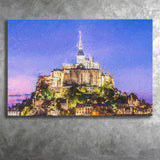 Mont Saint Michel in France Island Fortress Canvas Prints Wall Art Decor - Paiting Canvas, Art Prints, Wall Decor, For Sale