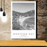 Montego Bay Jamaica Black And White Art Canvas Prints Wall Art Home Decor