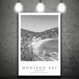 Montego Bay Jamaica Black And White Art Canvas Prints Wall Art Home Decor