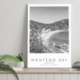 Montego Bay Jamaica Black And White Art Canvas Prints Wall Art Home Decor