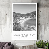 Montego Bay Jamaica Black And White Art Canvas Prints Wall Art Home Decor
