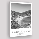Montego Bay Jamaica Black And White Art Canvas Prints Wall Art Home Decor
