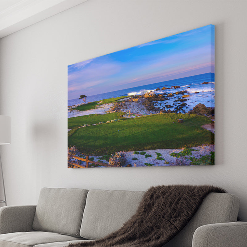 Monterrey Peninsula Country Club, Dunes Course Hole 14, Pebble Beach, California, Golf Art Print, Canvas Prints Wall Art