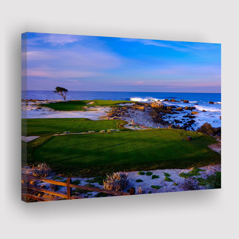 Monterrey Peninsula Country Club, Dunes Course Hole 14, Pebble Beach, California, Golf Art Print, Canvas Prints Wall Art