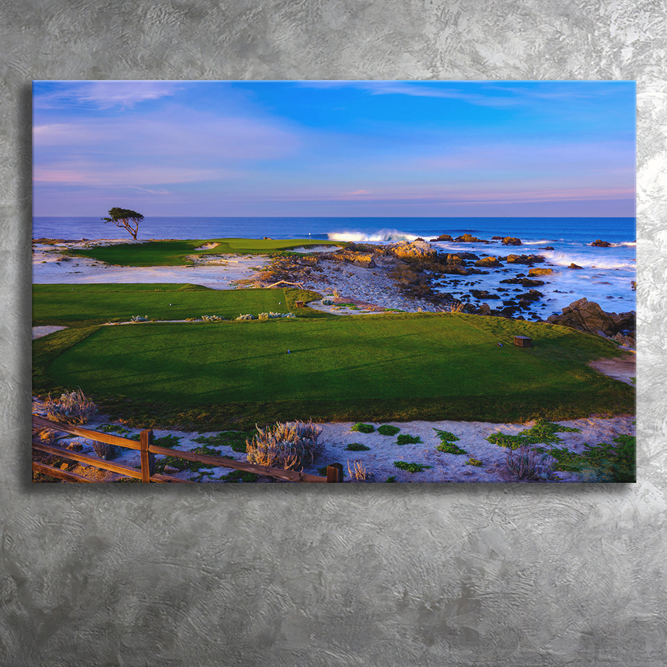 Monterrey Peninsula Country Club, Dunes Course Hole 14, Pebble Beach, California, Golf Art Print, Canvas Prints Wall Art