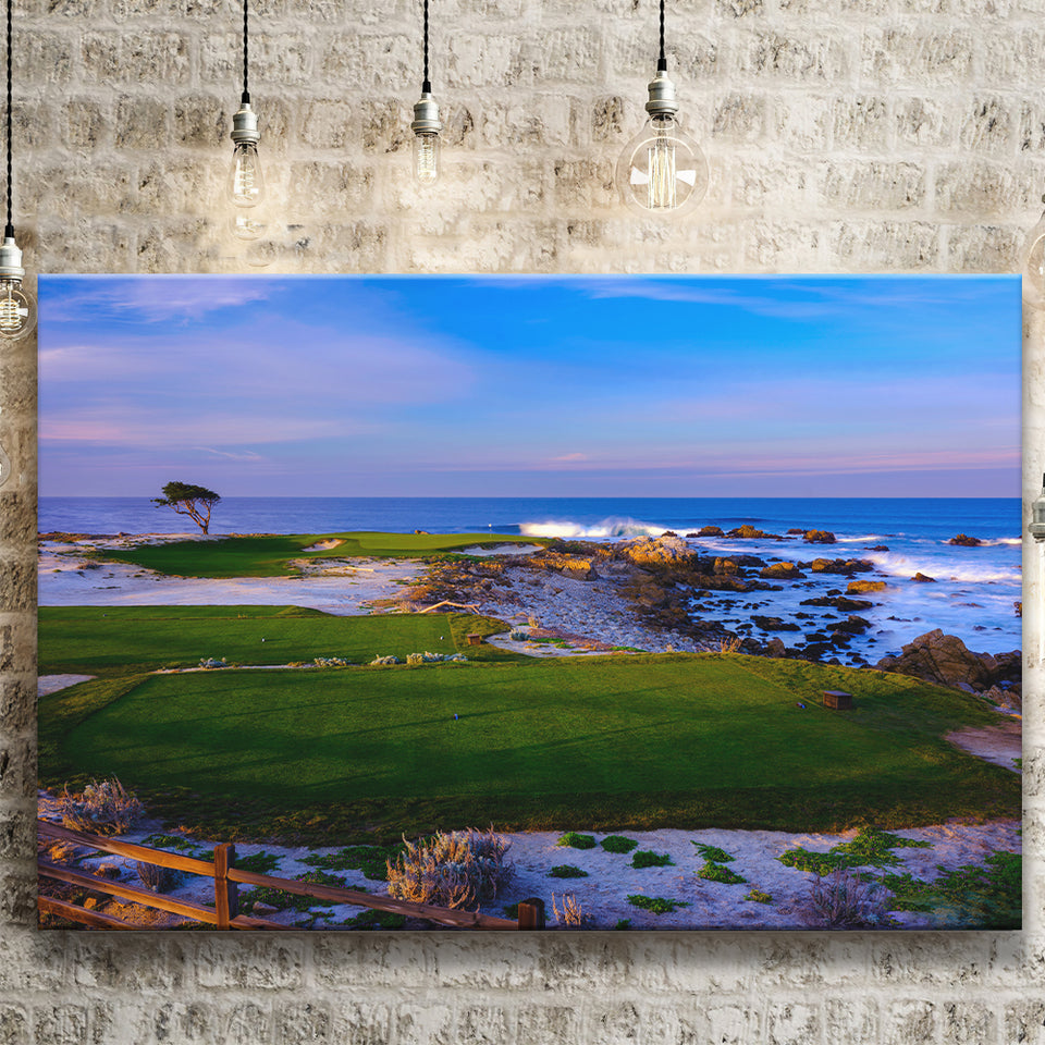 Monterrey Peninsula Country Club, Dunes Course Hole 14, Pebble Beach, California, Golf Art Print, Canvas Prints Wall Art