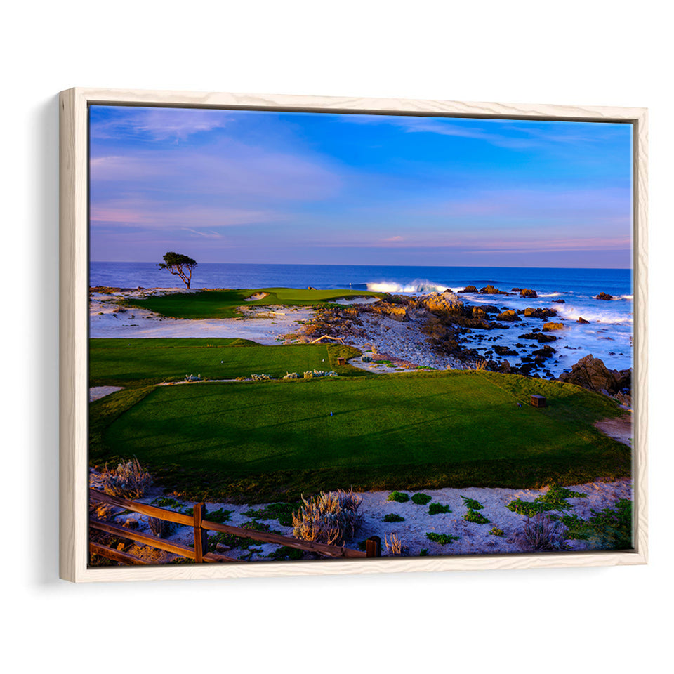 Monterrey Peninsula Country Club, Dunes Course Hole 14, Pebble Beach, California, Framed Canvas Prints Wall Art Decor, Floating Frame