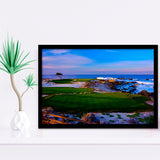 Monterrey Peninsula Country Club, Dunes Course Hole 14, Pebble Beach, California, Golf Sport Print, Framed Art Prints Home Decor
