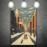 Montreal Canada Retro Art Print ,City Art Print, Large Canvas, Canvas Print Wall Art Home Decor