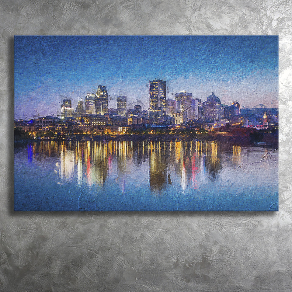 Montreal Downtown View Canvas Prints Wall Art Decor - Paiting Canvas, Art Prints, Wall Decor, For Sale