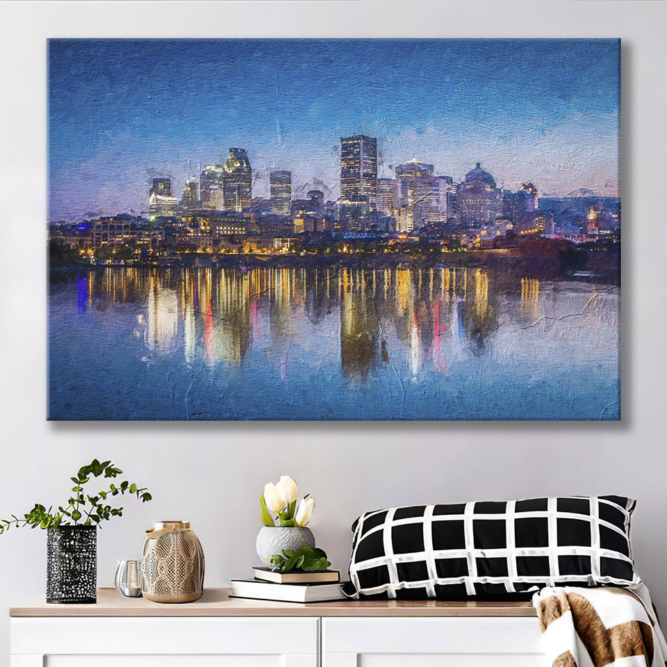 Montreal Downtown View Canvas Prints Wall Art Decor - Paiting Canvas, Art Prints, Wall Decor, For Sale