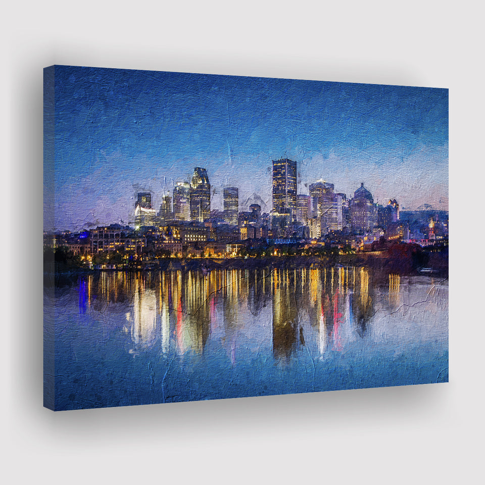 Montreal Downtown View Canvas Prints Wall Art Decor - Paiting Canvas, Art Prints, Wall Decor, For Sale