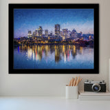 Montreal Downtown View Framed Art Prints Wall Decor - Painting Prints, Framed Picture, Home Decor