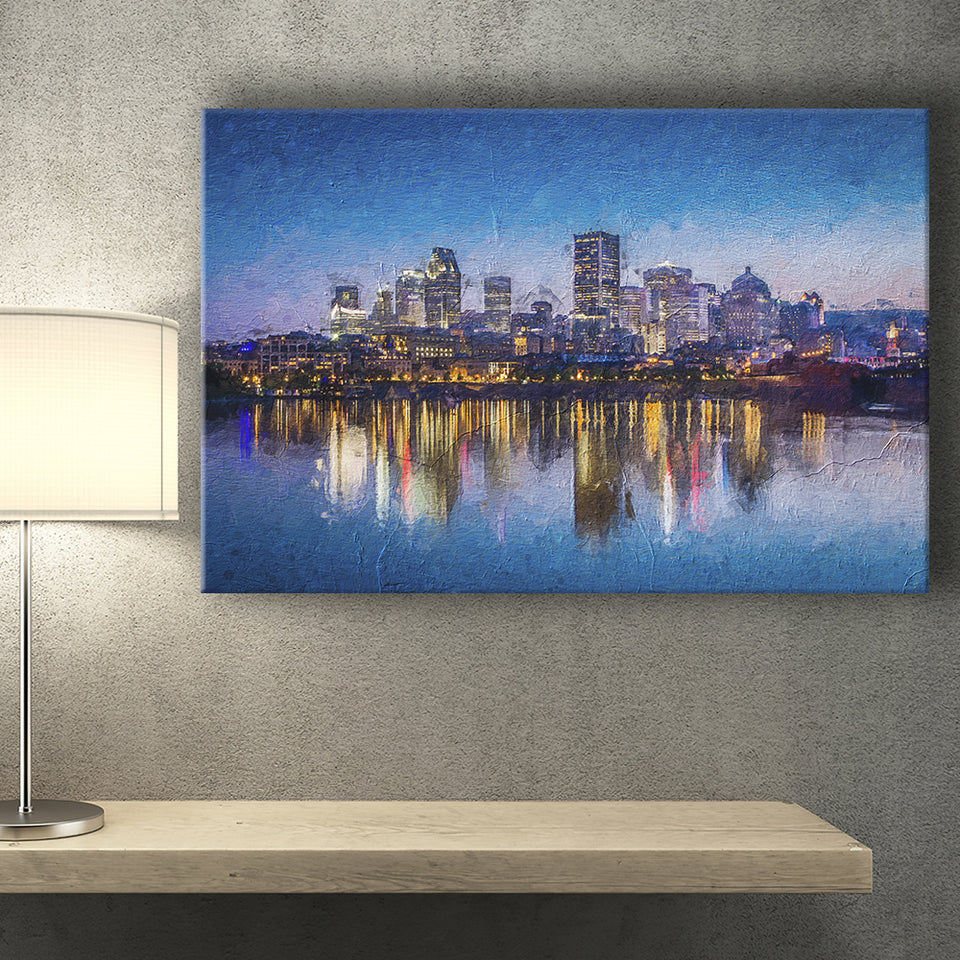 Montreal Downtown View Canvas Prints Wall Art Decor - Paiting Canvas, Art Prints, Wall Decor, For Sale
