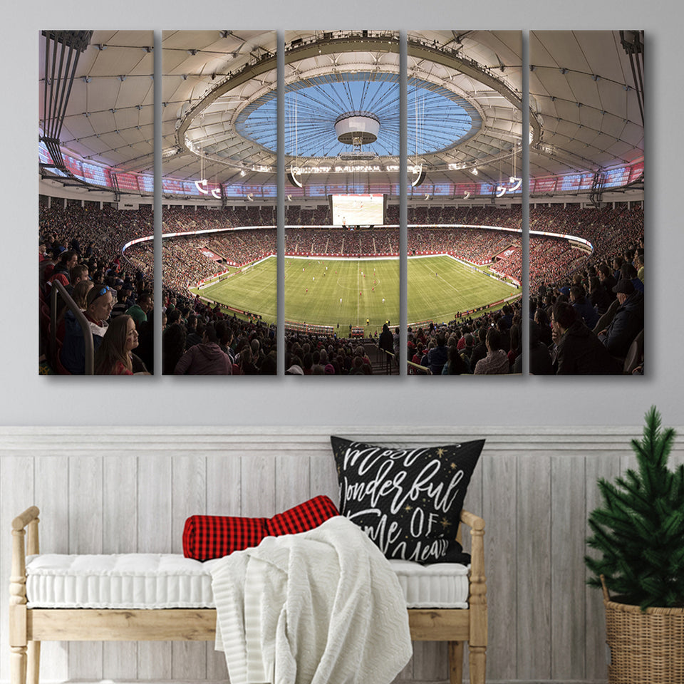 Montreal Impact Olympic Stadium, Stadium Canvas, Sport Art, Gift for him, Multi Panels B, Canvas Prints Wall Art Decor