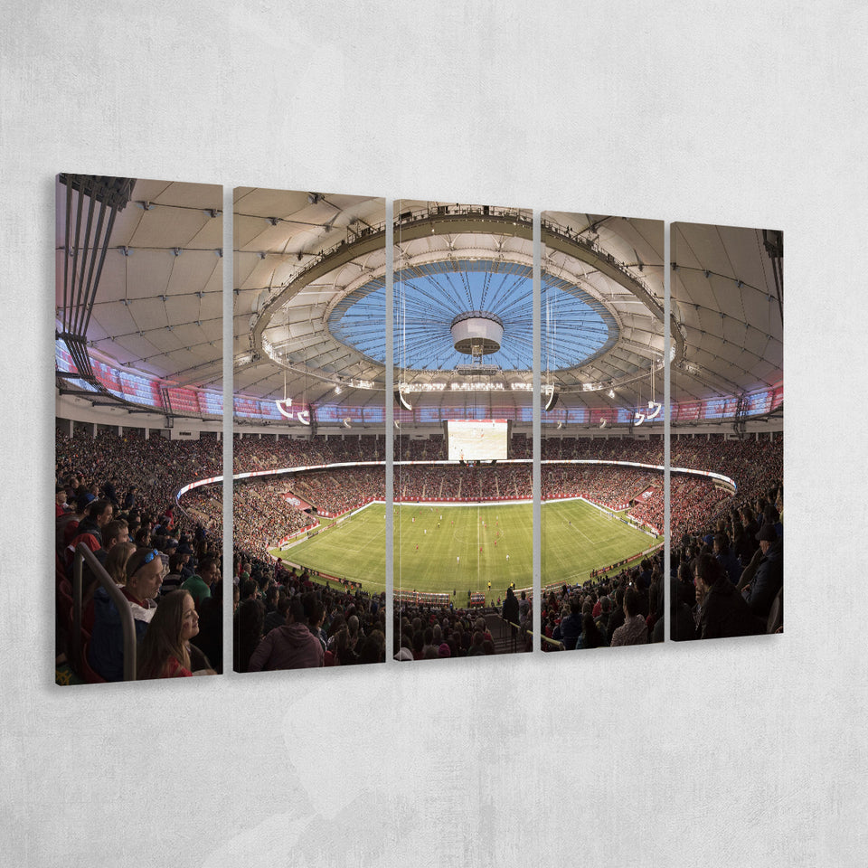 Montreal Impact Olympic Stadium, Stadium Canvas, Sport Art, Gift for him, Multi Panels B, Canvas Prints Wall Art Decor